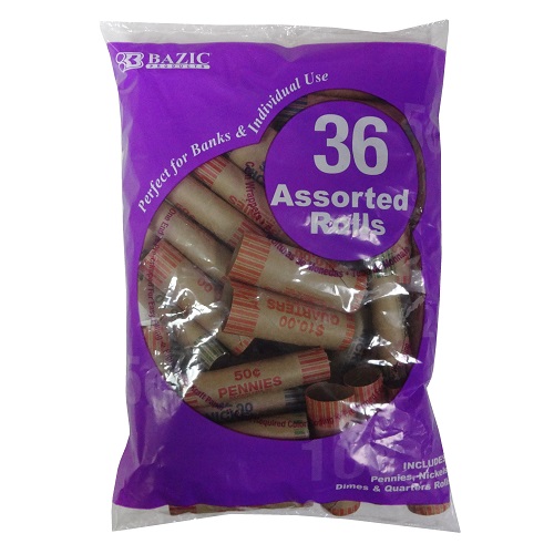 Coin Wrappers 36ct Asst-wholesale Coin Wrappers 36ct Asst-wholesale
