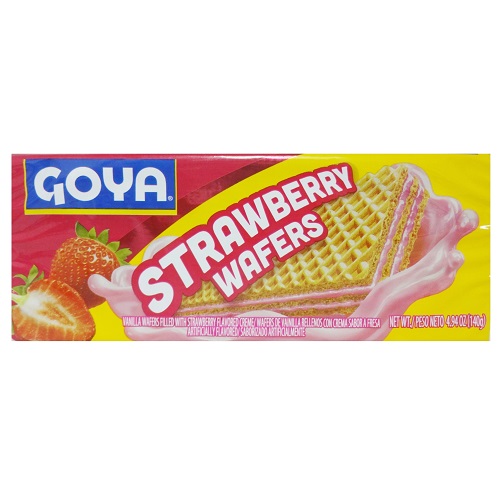 Goya Wafers Strawberry 4.94oz-wholesale Goya Wafers Strawberry 4.94oz-wholesale