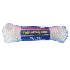 Poly Rope Twisted 25ft White-wholesale