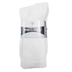 Mens Crew Socks 3pk 9-11 White-wholesale