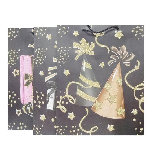 Gift Bags Black Md Asst Design-wholesale Gift Bags Black Md Asst Design-wholesale
