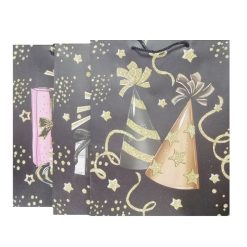 Gift Bags Black Md Asst Design-wholesale
