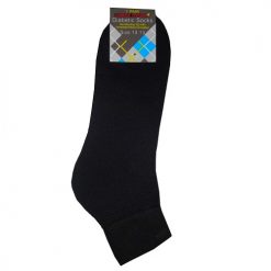 Diabetic Ankle Socks 1pk 10-13 Black