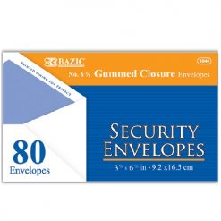 Security Envelopes 80ct White 6 ? Gummed