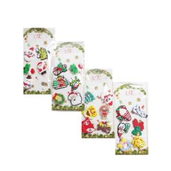 X-Mas Shoe Charms 6pk Asst-wholesale