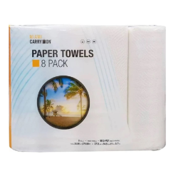 Miami Carry On Paper Towels 8pk 2-Ply 80-wholesale