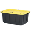 Sterilite Industrial Tote 27gl Blk W-Ylw-wholesale