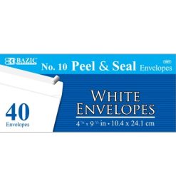 Envelopes 40ct #10 White Peel & Seal-wholesale