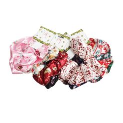 X-Mas Hair Scrunchie 2pk Asst-wholesale