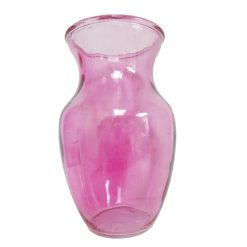 Vase Glass Ginger 8in Pink-wholesale