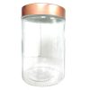Glass Jar W-Rose Gold Lid 1250ml-wholesale Glass Jar W-Rose Gold Lid 1250ml-wholesale