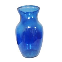 Jasmine Glass Vase 8in Blue-wholesale