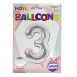 Balloons Foil 34in Silver #3-wholesale