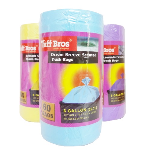 K & B Trash Bags 6gl 60ct Asst Scents-wholesale K & B Trash Bags 6gl 60ct Asst Scents-wholesale