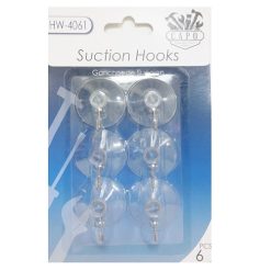 Suction Hooks 1½in 6pc-wholesale