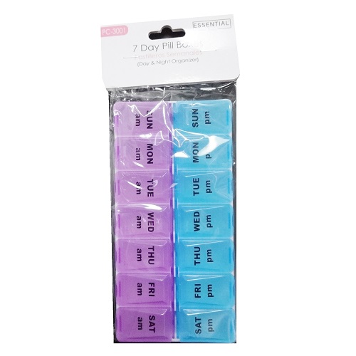 7 Day Pill Box Day & Night 3½ X 7in-wholesale 7 Day Pill Box Day & Night 3½ X 7in-wholesale