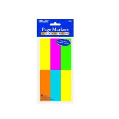 Page Markers 6pk Neon Asst Clrs-wholesale