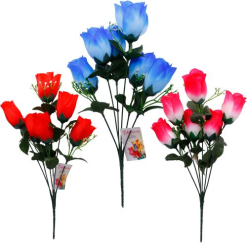 Rose Bouquet 6 Heads Asst Clrs-wholesale