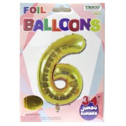 Balloons Foil 34in Gold #6-wholesale