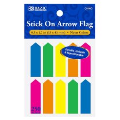 Stick On Arrow Flags 25ct 10pk Neon-wholesale