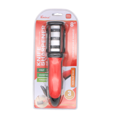 Knife Sharpener 8in Red Handle-wholesale