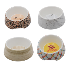 Pet Bowl Melamine 7½in Asst Design-wholesale