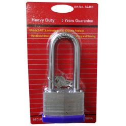 Padlock 65mm Long Shakle W-Keys-wholesale