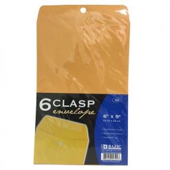 Clasp Envelopes 6ct 6 X 9in Yellow