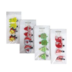 X-Mas Hair Clips 4pk Asst-wholesale