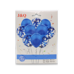 Balloons 10ct Blue W-Ribbon-wholesale