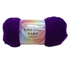 Knitting Yarn Dark Purple 100% Acryli