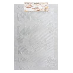 X-Mas Placemat Square Silver 12X18-wholesale