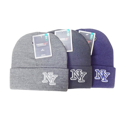 ThermaX Beanie Hat NY Asst-wholesale ThermaX Beanie Hat NY Asst-wholesale