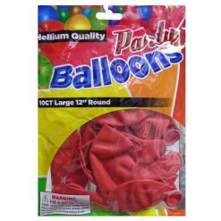 Party Balloons 10ct 12in Red