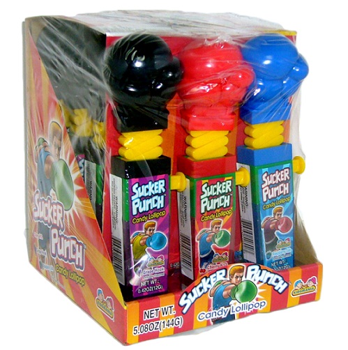 Sucker Punch Candy Lollipops 12ct-wholesale