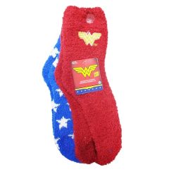 Ladies Cozy Socks Woder Woman 2pk 4-10-wholesale