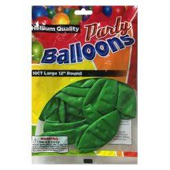 Party Balloons 10ct Lg 12in Green-wholesale