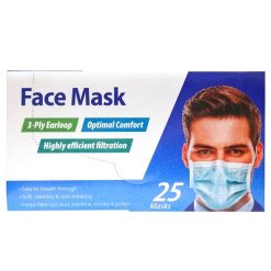 Face Mask 25ct 3-ply Blue-wholesale