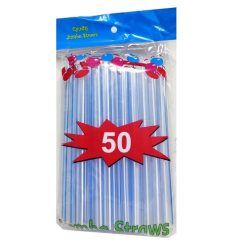 Straws Jumbo 50pc Plastic-wholesale