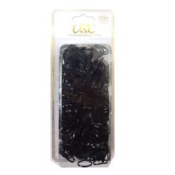 Hair Rubber Bands 500ct Black-wholesale