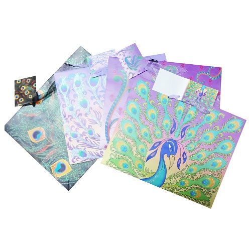 Gift Bags Peacock Design Smll Asst-wholesale Gift Bags Peacock Design Smll Asst-wholesale