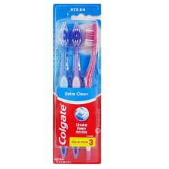 Colgate Toothbrush Medium 3pk Asst-wholesale