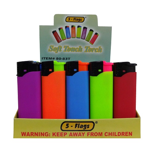5-Flags Lighters Asst Neon Clrs-wholesale 5-Flags Lighters Asst Neon Clrs-wholesale