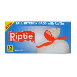 Riptie Trash Bags 12ct 13 Gallon-wholesale