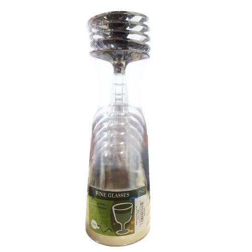 Wine Glasses Plastic 5pk 7oz-wholesale Wine Glasses Plastic 5pk 7oz-wholesale