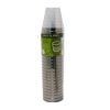 Plastic Cups Mini 24ct Clear Silve Rim-wholesale Plastic Cups Mini 24ct Clear Silve Rim-wholesale