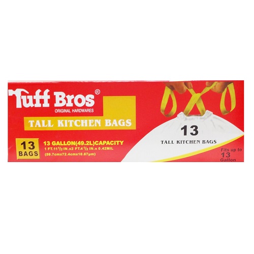 T.B Tall Kitchen Bags 13gl 13ct White-wholesale T.B Tall Kitchen Bags 13gl 13ct White-wholesale