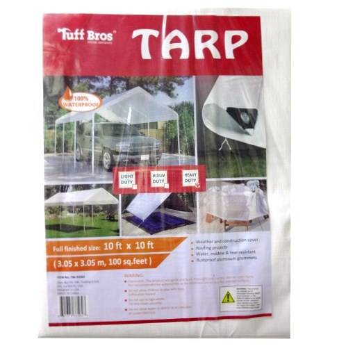 Tuff Bros Tarp 10X10 Ft HD White-wholesale Tuff Bros Tarp 10X10 Ft HD White-wholesale