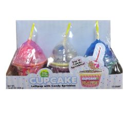 Cupcake Lollipop W-Candy Sprinkles-wholesale