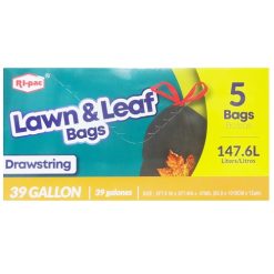 Ri-Pac Lawn & Leaf Bags 5ct 39 Gl-wholesale
